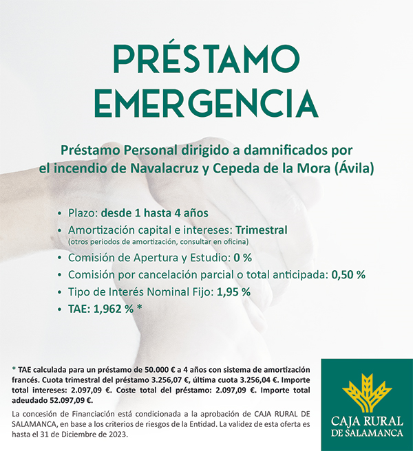 Préstamo emergencia Ávila