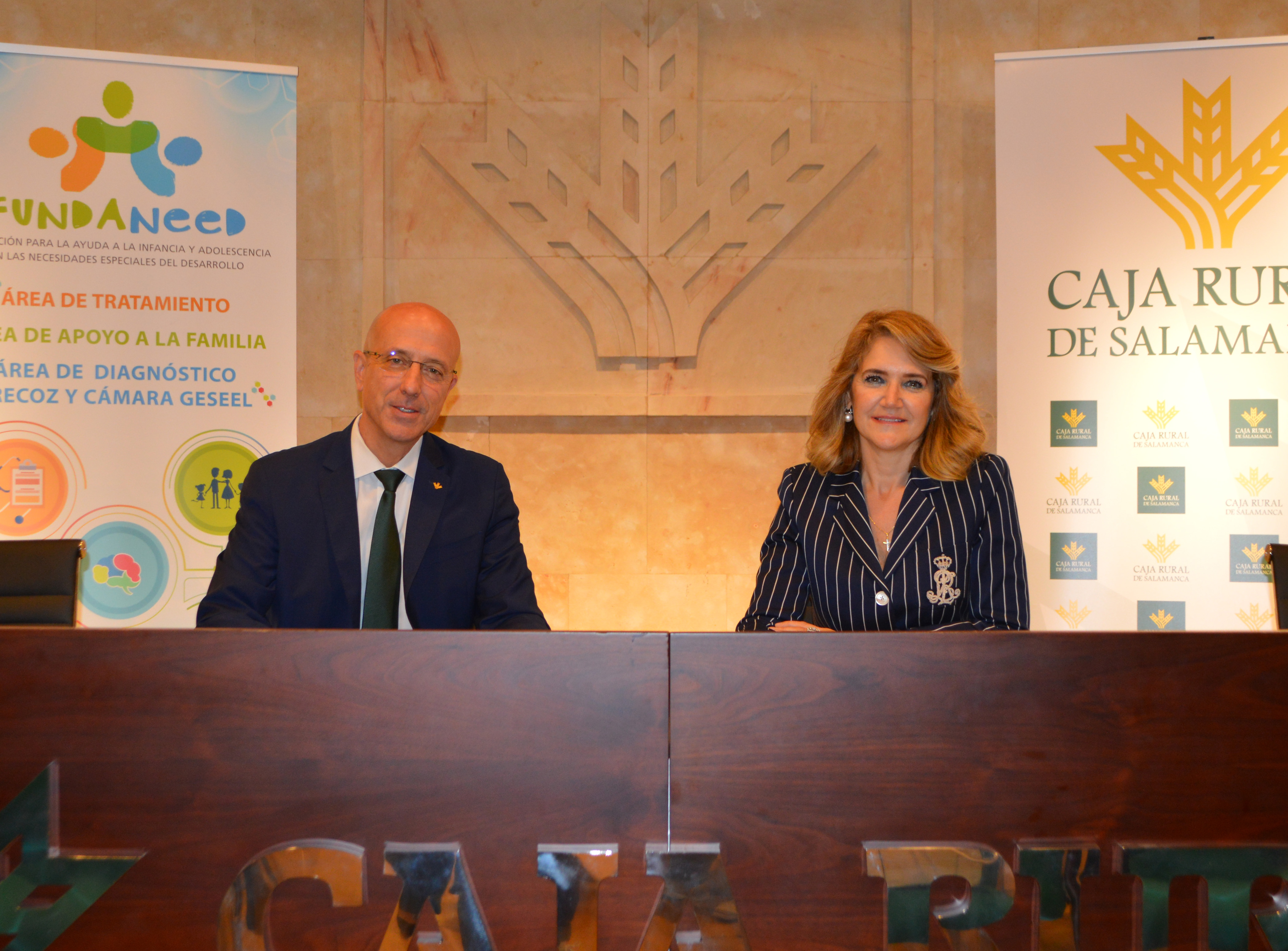 Caja Rural de Salamanca apoya a la fundación Fundaneed La entidad financiera colabora con la Fundación de Ayuda a niños y jóvenes con necesidades especiales