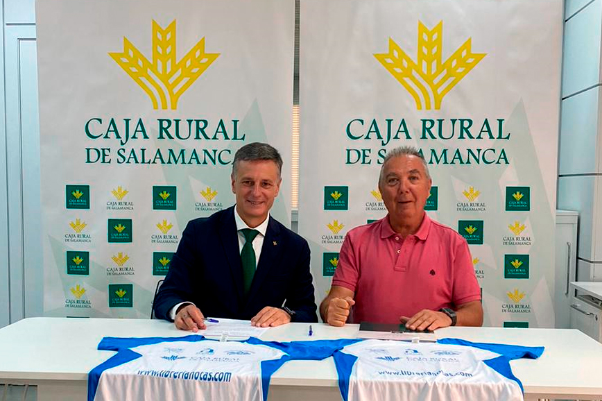 Caja Rural de Salamanca al lado del de la Escuela Deportiva Linko y del Club de Atletismo Puente Romanillos